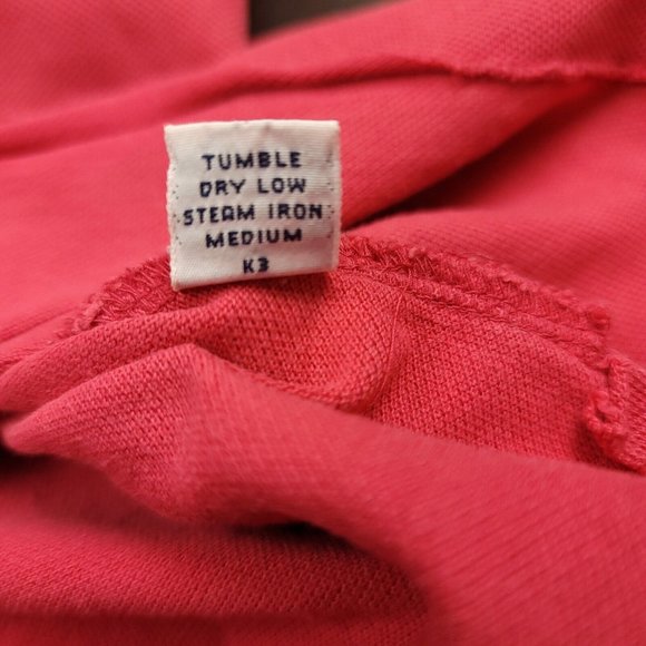 Ralph Lauren Mens L Shirt Polo Short Sleeve Black Label Red‎ with Pony-ISSUE - Picture 3 of 12